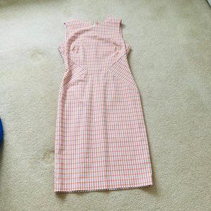 Calvin Klein Peach and Lavender Sleeveless Sheath Dress